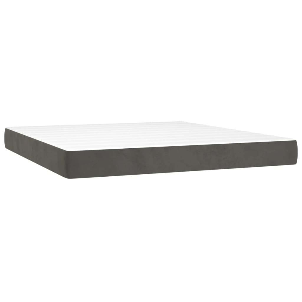 Taschenfederkernmatratze Mittel Hellgrau 100x203x20 cm Samt