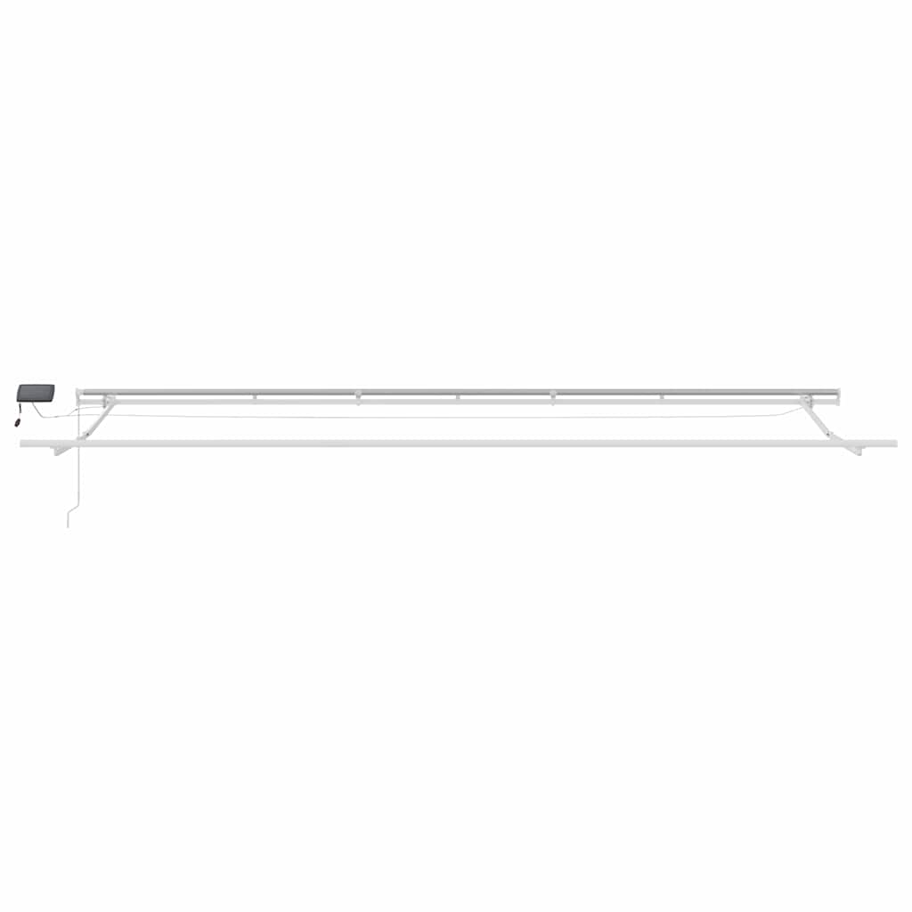 Markise Manuell Einziehbar mit LED 300x250 cm Blau und Weiß