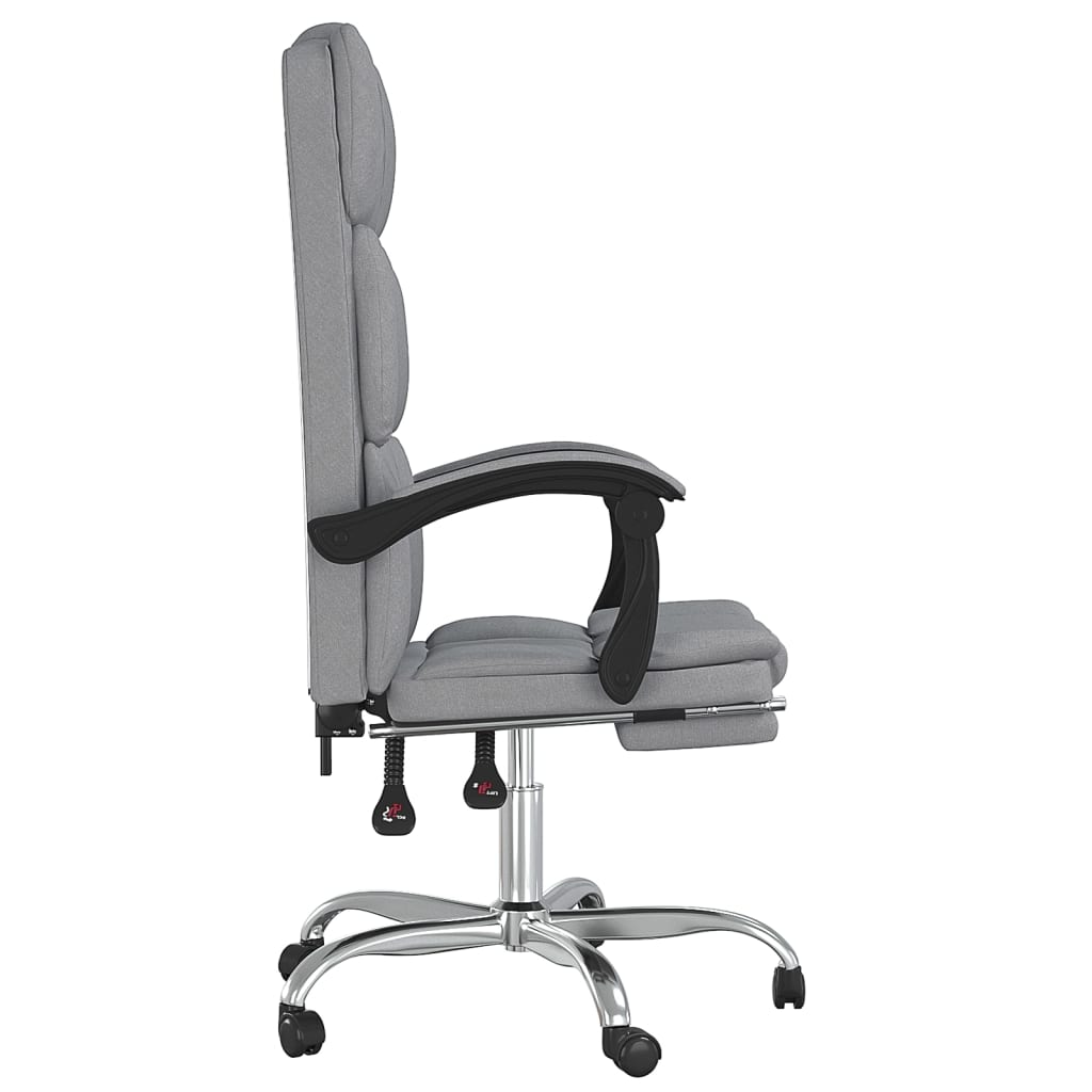 Bürostuhl mit Liegefunktion Taupe Stoff