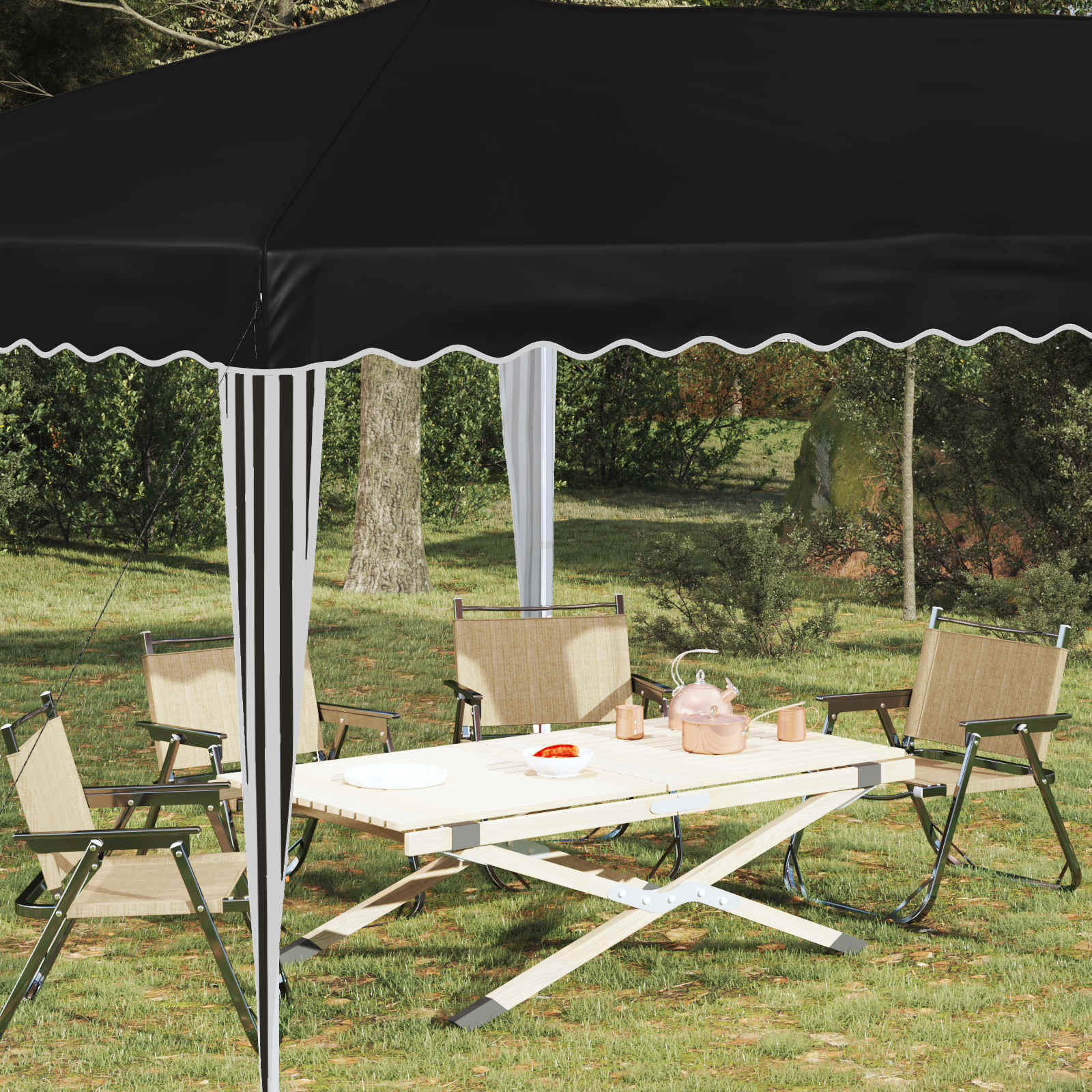 Pop-up Partyzelt 575 x 290 x 245 cm Creme