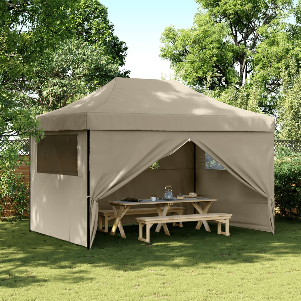 Partyzelt Faltbar Pop-Up Beige 410x279x315 cm