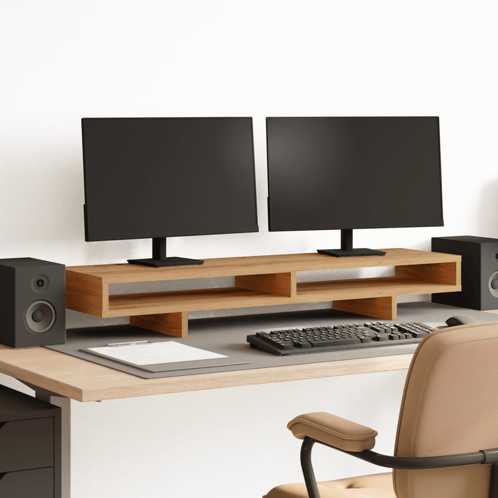 Monitor Halterung Schwarz 100 x 27 x 15 cm Holzwerkstoff