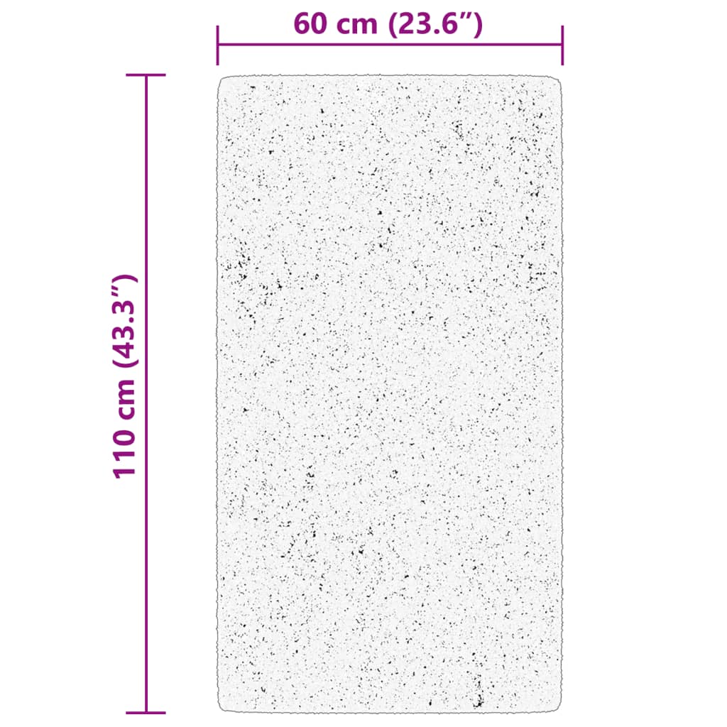 Teppich HUARTE Kurzflor Weich und Waschbar Anthrazit 60x110 cm