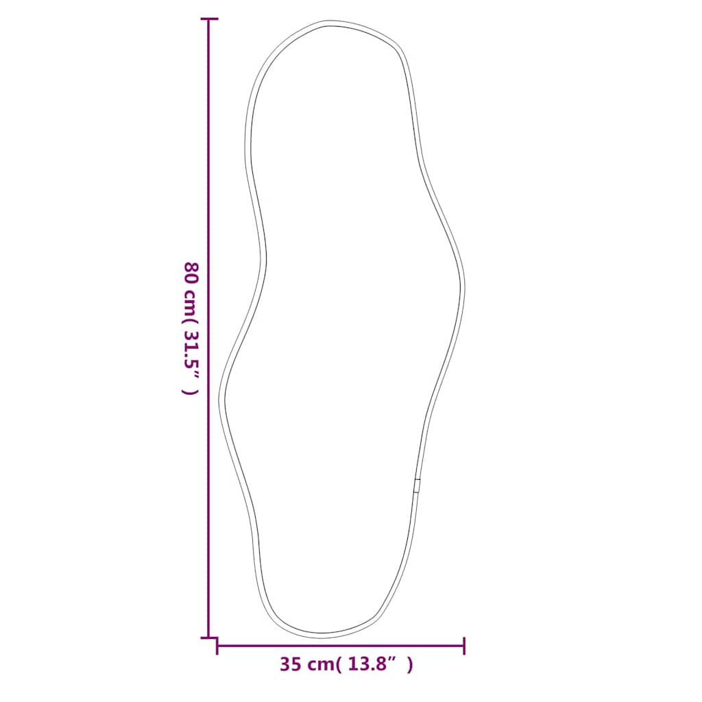 Wandspiegel Silbern 100x45 cm