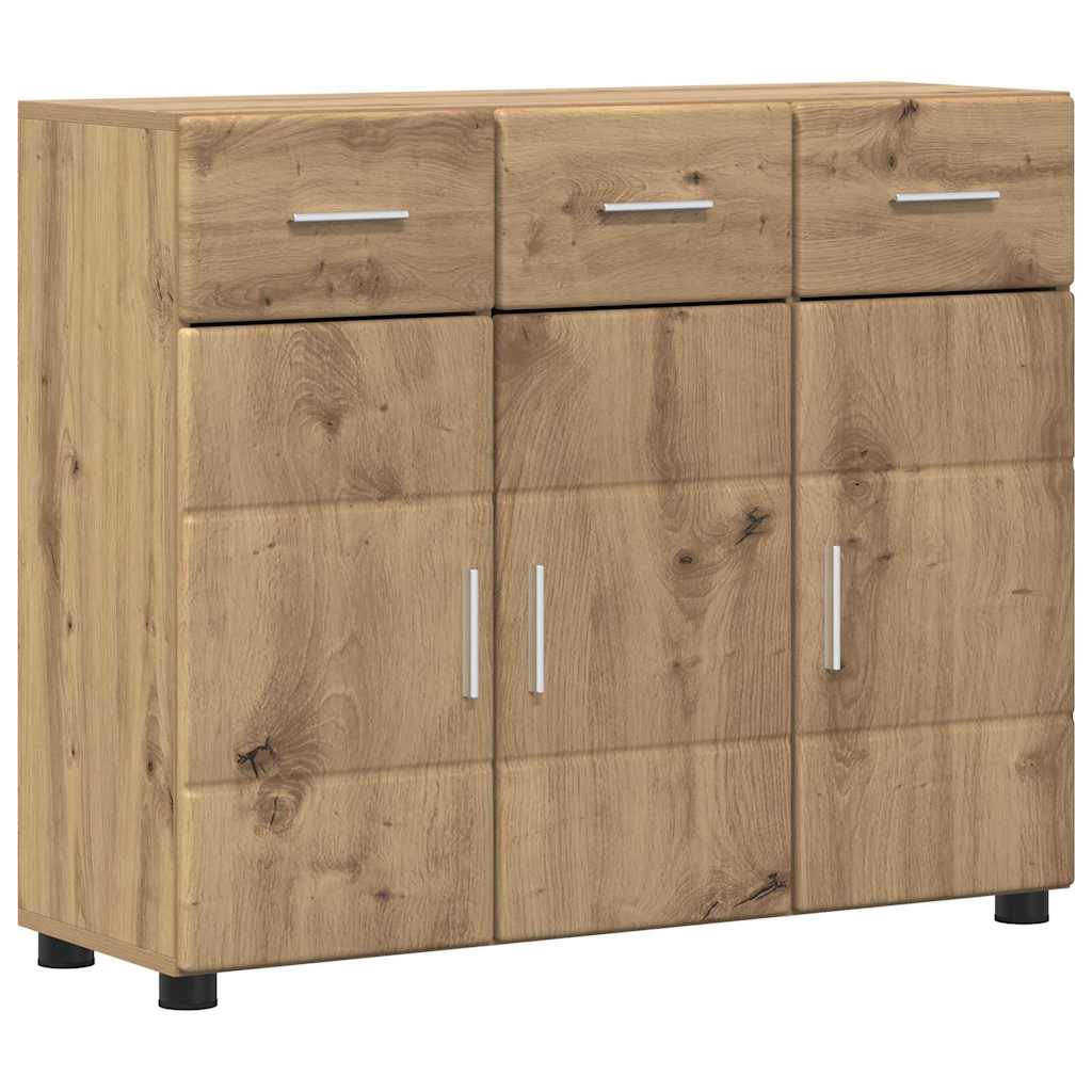 Highboard mit Regal FLORIN Weiß 60 x 35 x 182 cm Holzwerkstoff
