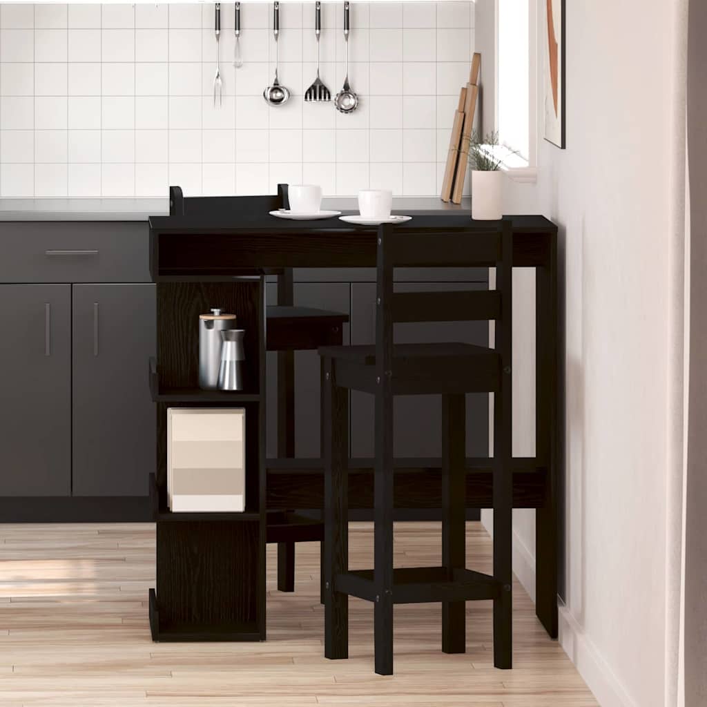 Bartisch mit Regal Weiß 100x50x101,5 cm Holzwerkstoff