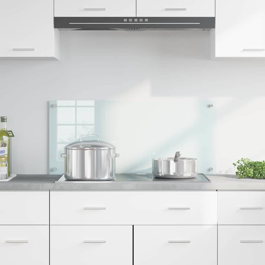 Küchenrückwand 2 pcs Weiß 70 x 40 cm Gehärtetes Glas