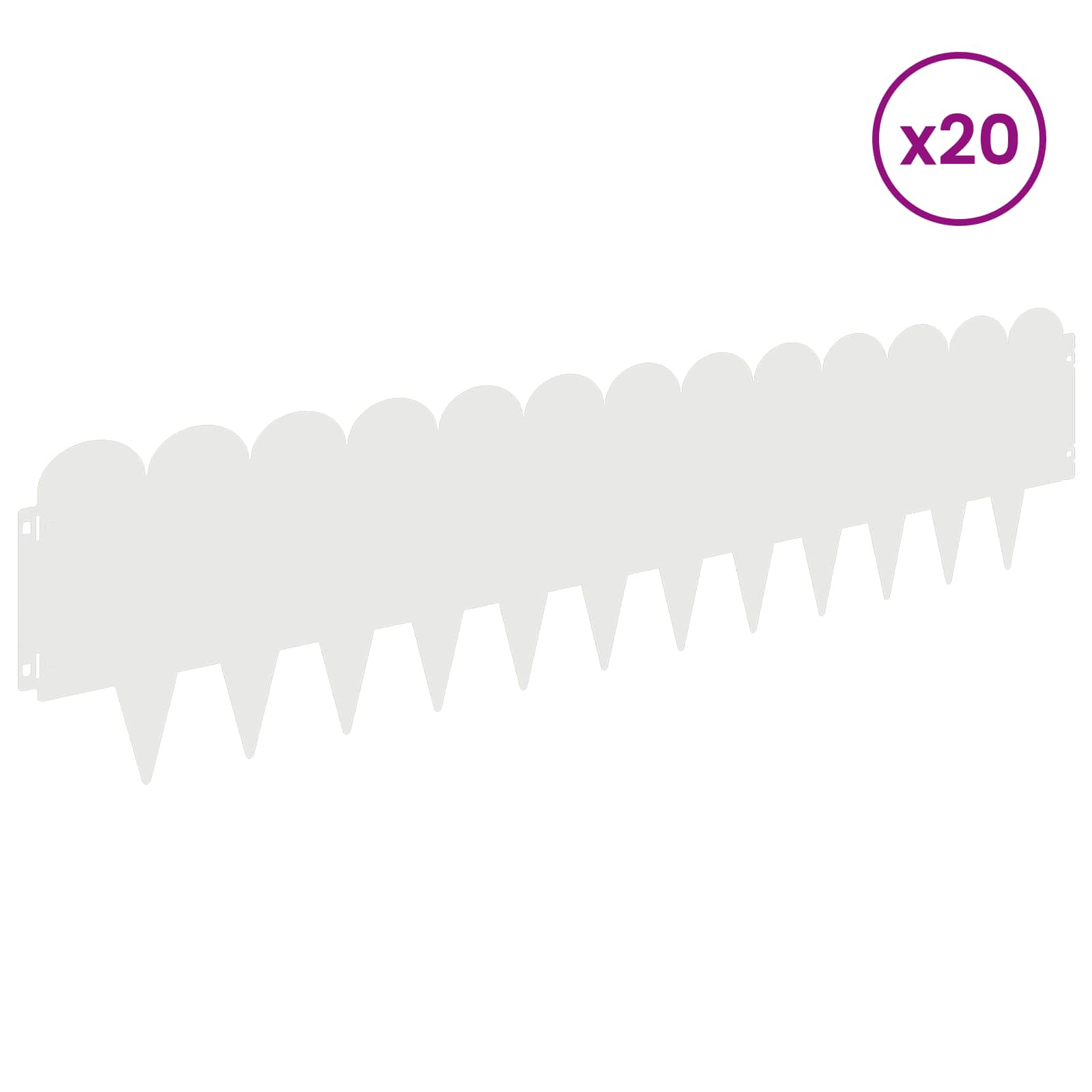 Raseneinfassung 10 pcs 103 x 15 cm Stahl Schwarz