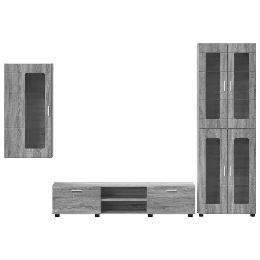 Highboard mit Regal FLORIN Weiß 60 x 35 x 182 cm Holzwerkstoff