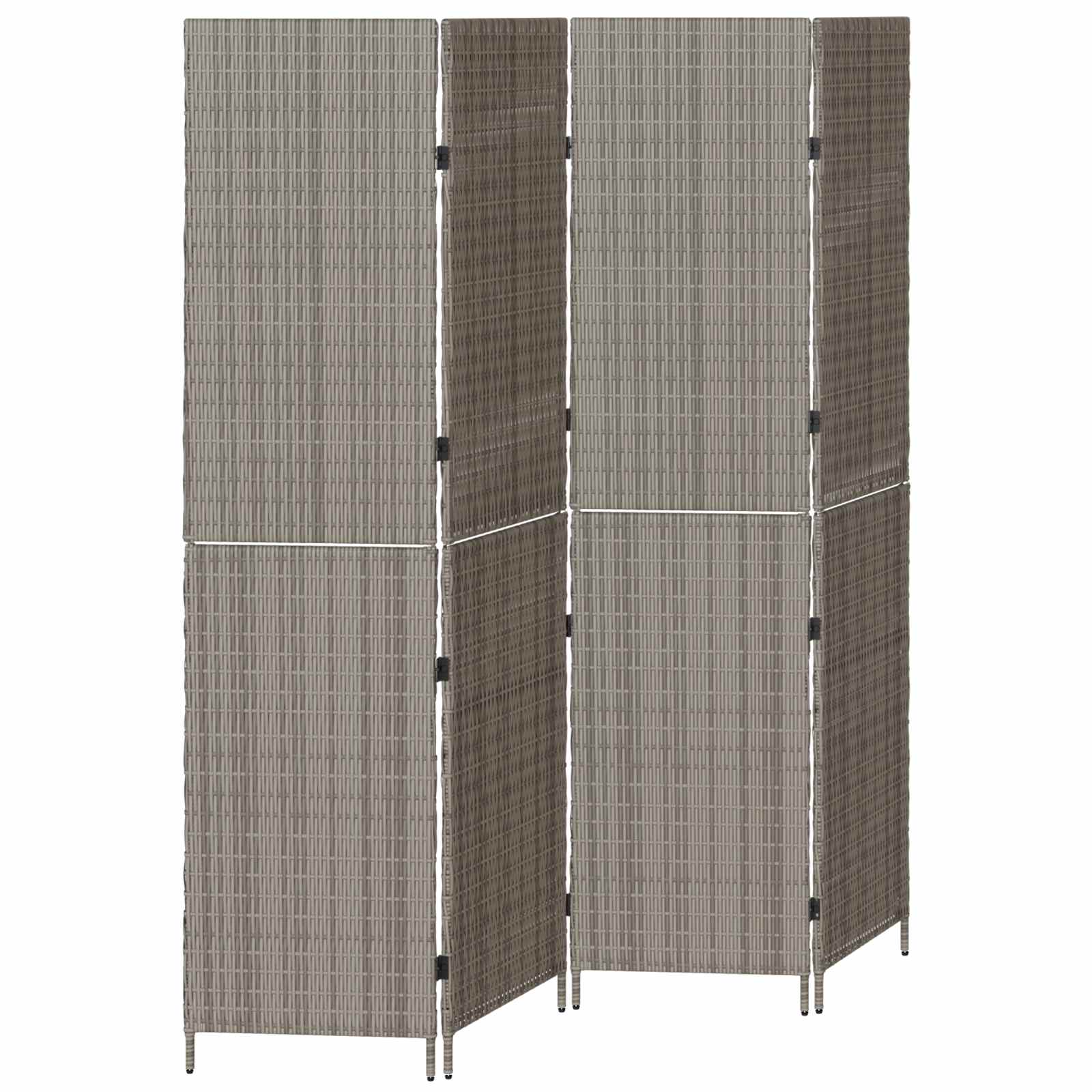 Raumteiler Schwarz 146 x 180 cm Poly-Rattan