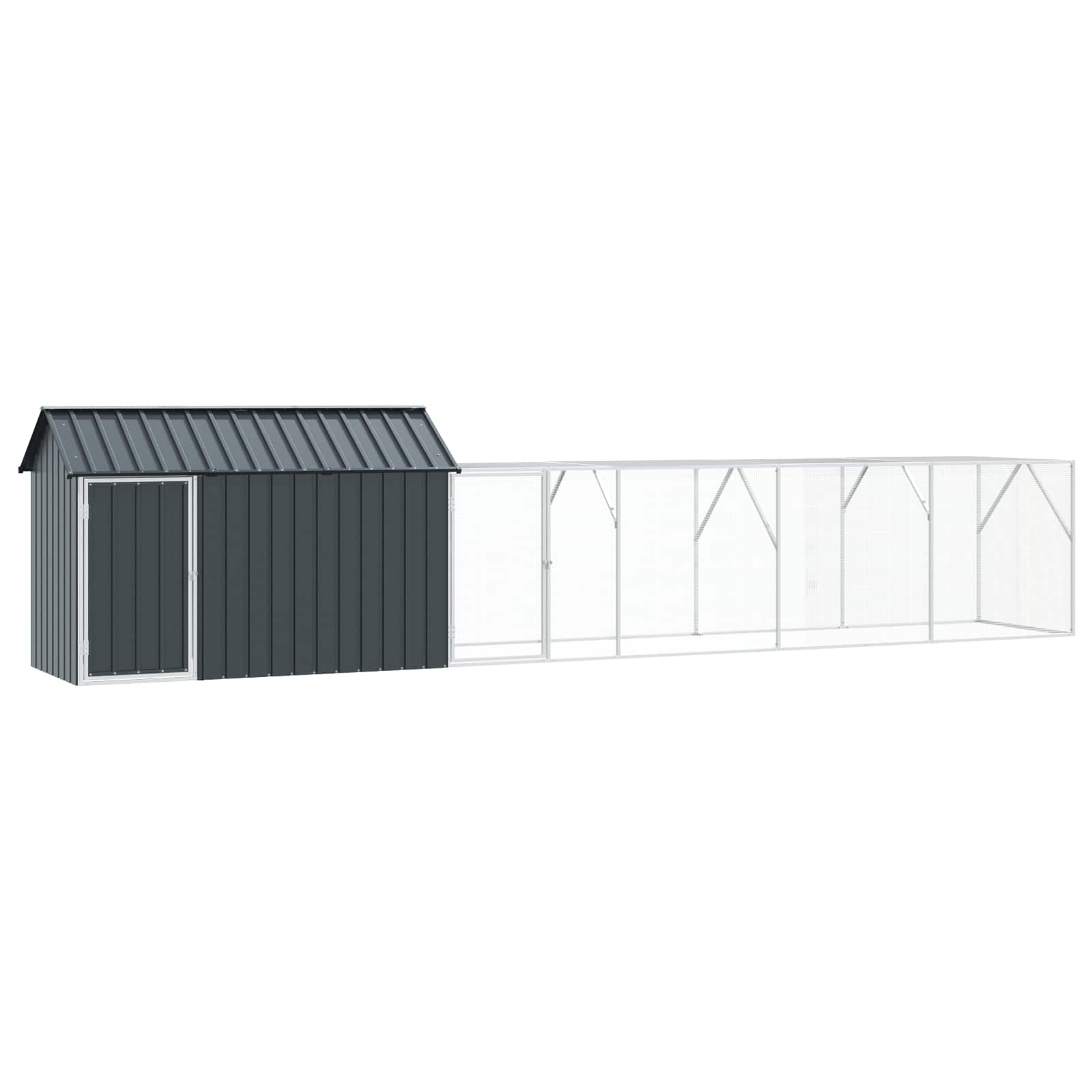 Vogelkäfig Anthrazit 416,5 x 103 x 142 cm Verzinkter Stahl