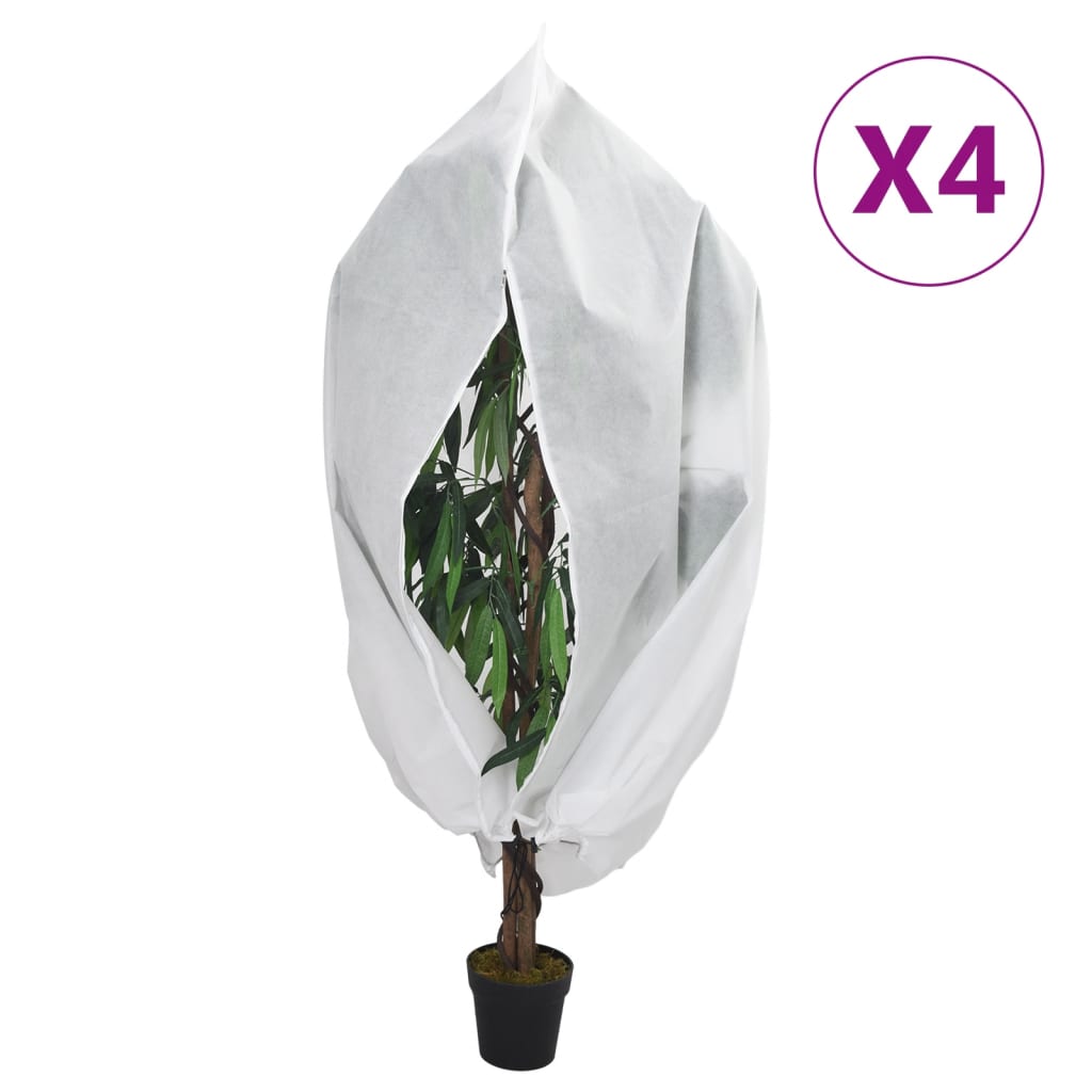 Wintervlies mit Reißverschluss 4 Stk. 70 g/m² 1x1,55 m