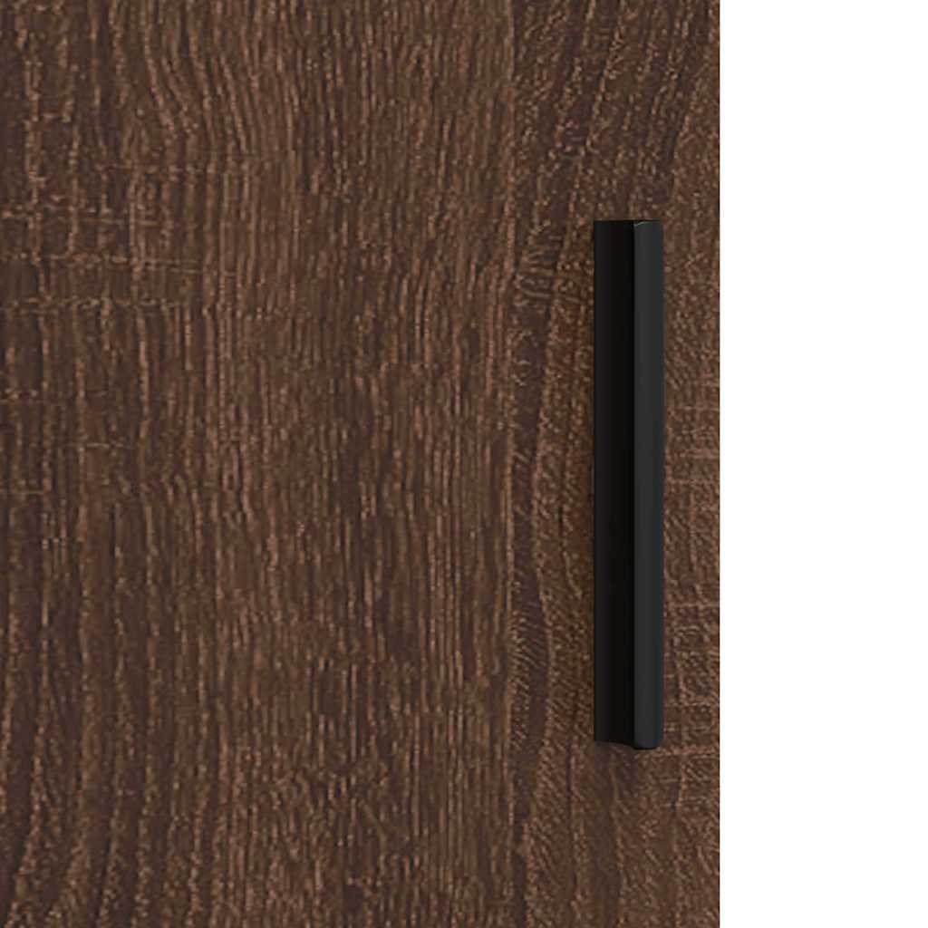 Badezimmermöbel-Set mit Tür 3 pcs Weiß Holzwerkstoff & Metall