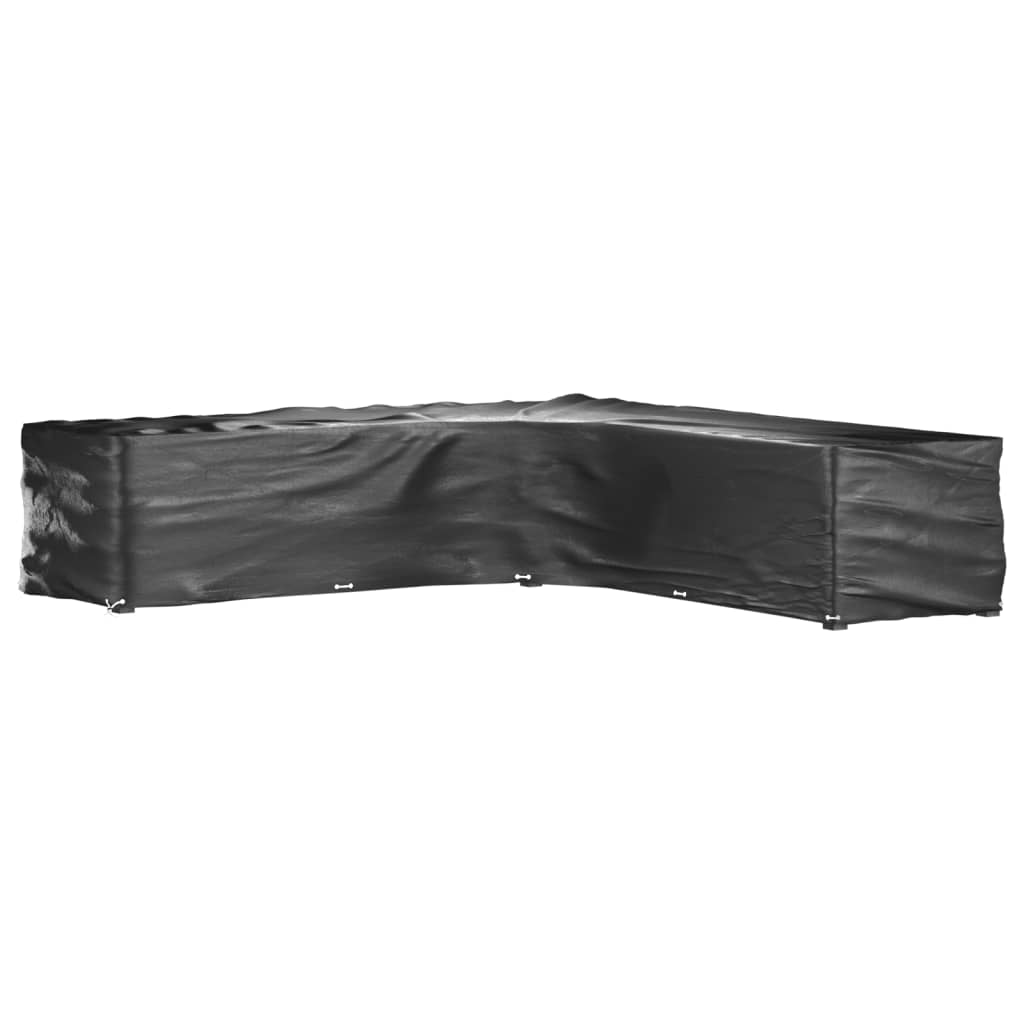 Gartenmöbel-Abdeckungen 2 Stk. L-Form 12 Ösen 250x250x90 cm