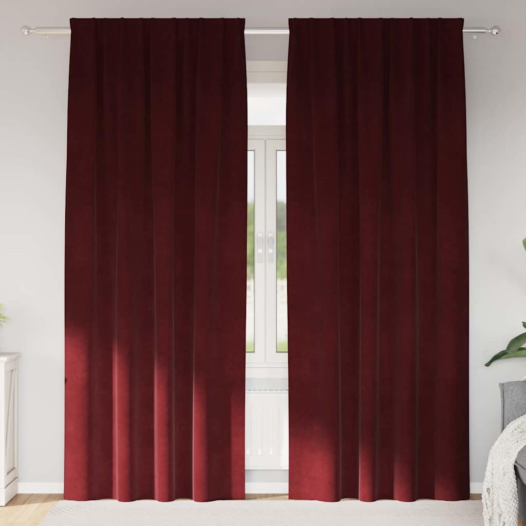 Verdunkelungsvorhänge 2 pcs Schwarz 140 x 140 cm Samt