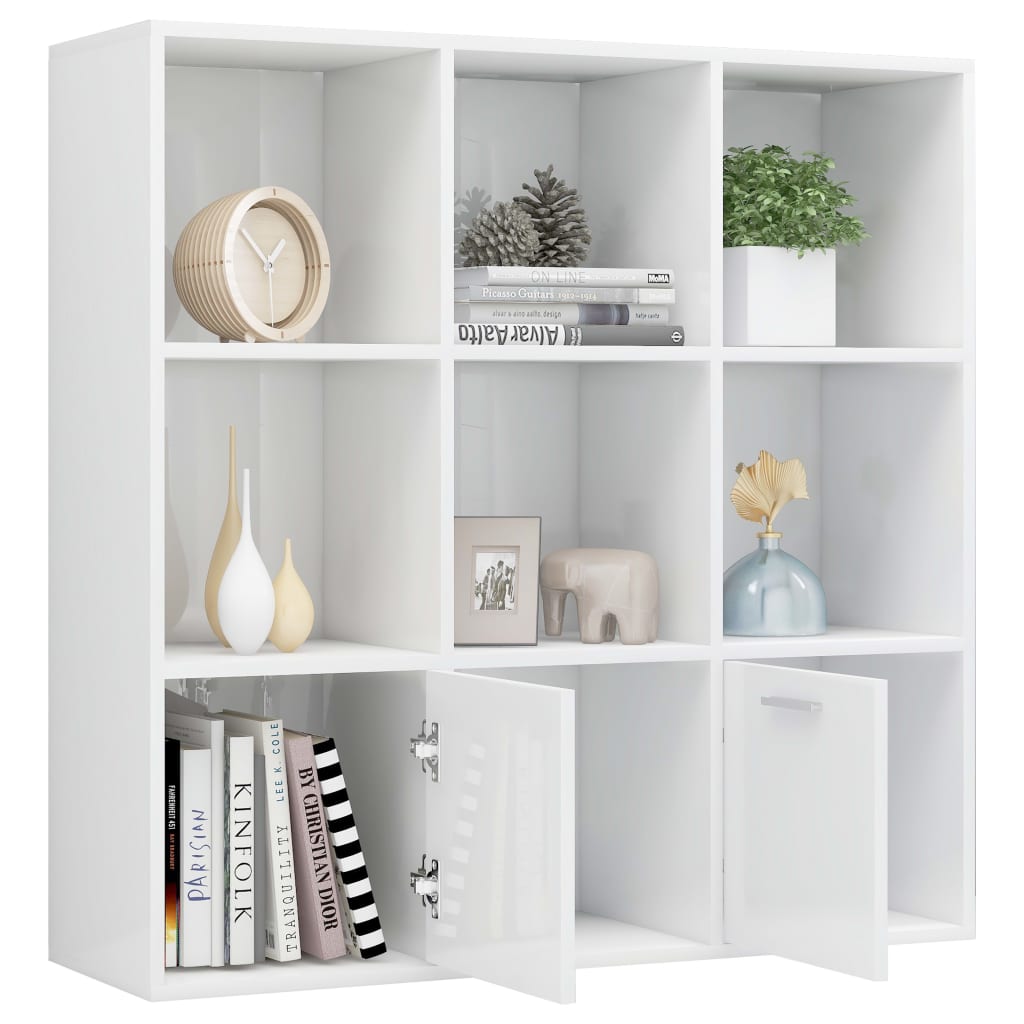 Bücherregal Weiß 98x30x98 cm Holzwerkstoff