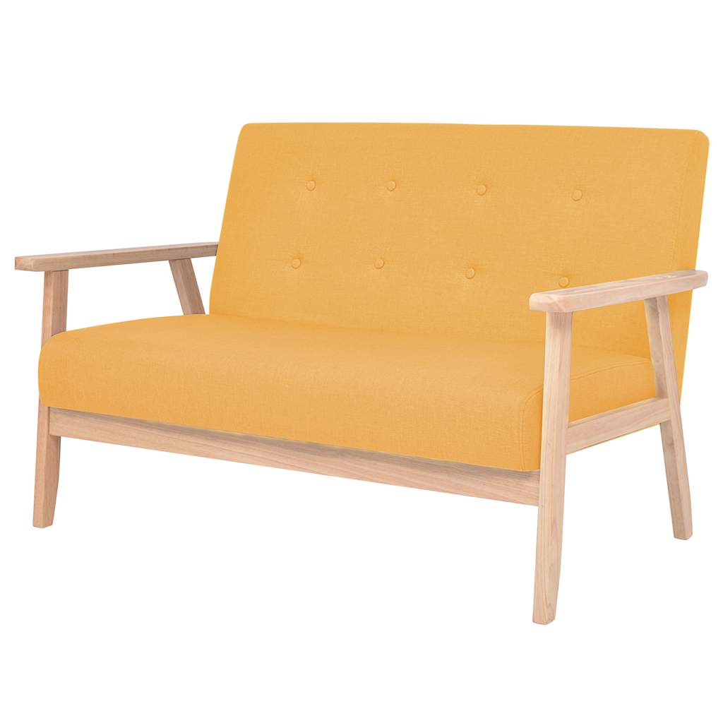 2-Sitzer-Sofa Stoff Hellgrau