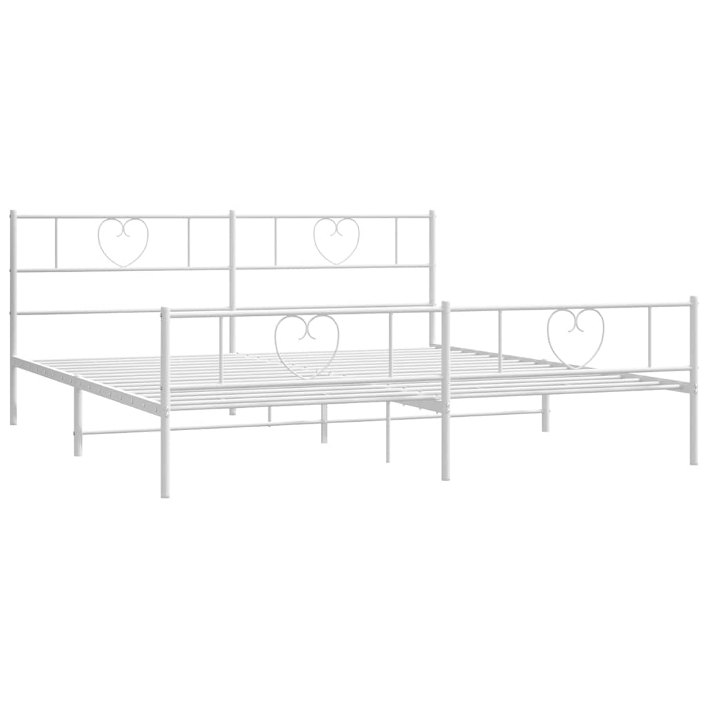 Bettgestell mit Kopfteil Metall Schwarz 100x190 cm