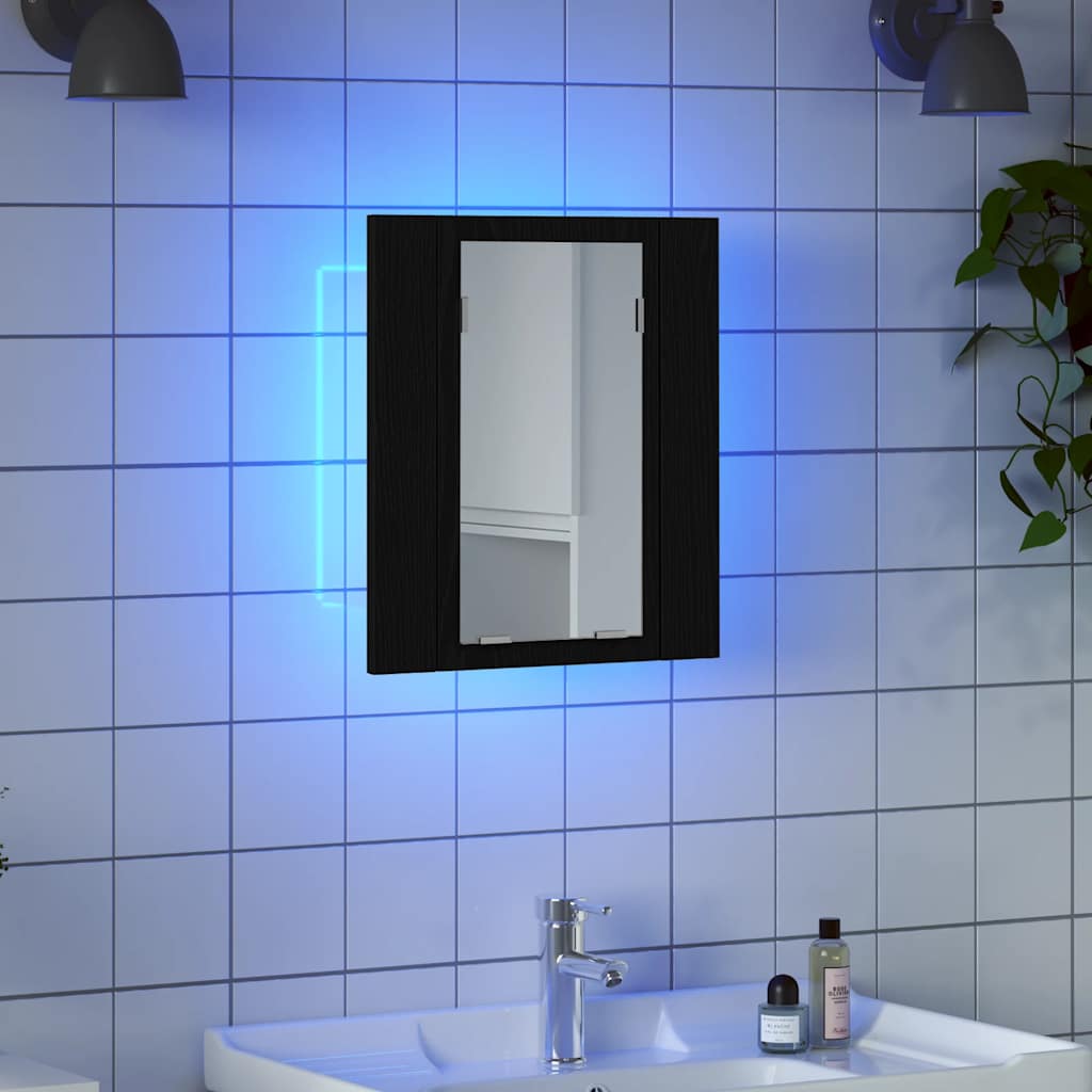 LED-Bad-Spiegelschrank Weiß 40x12x45 cm Acryl