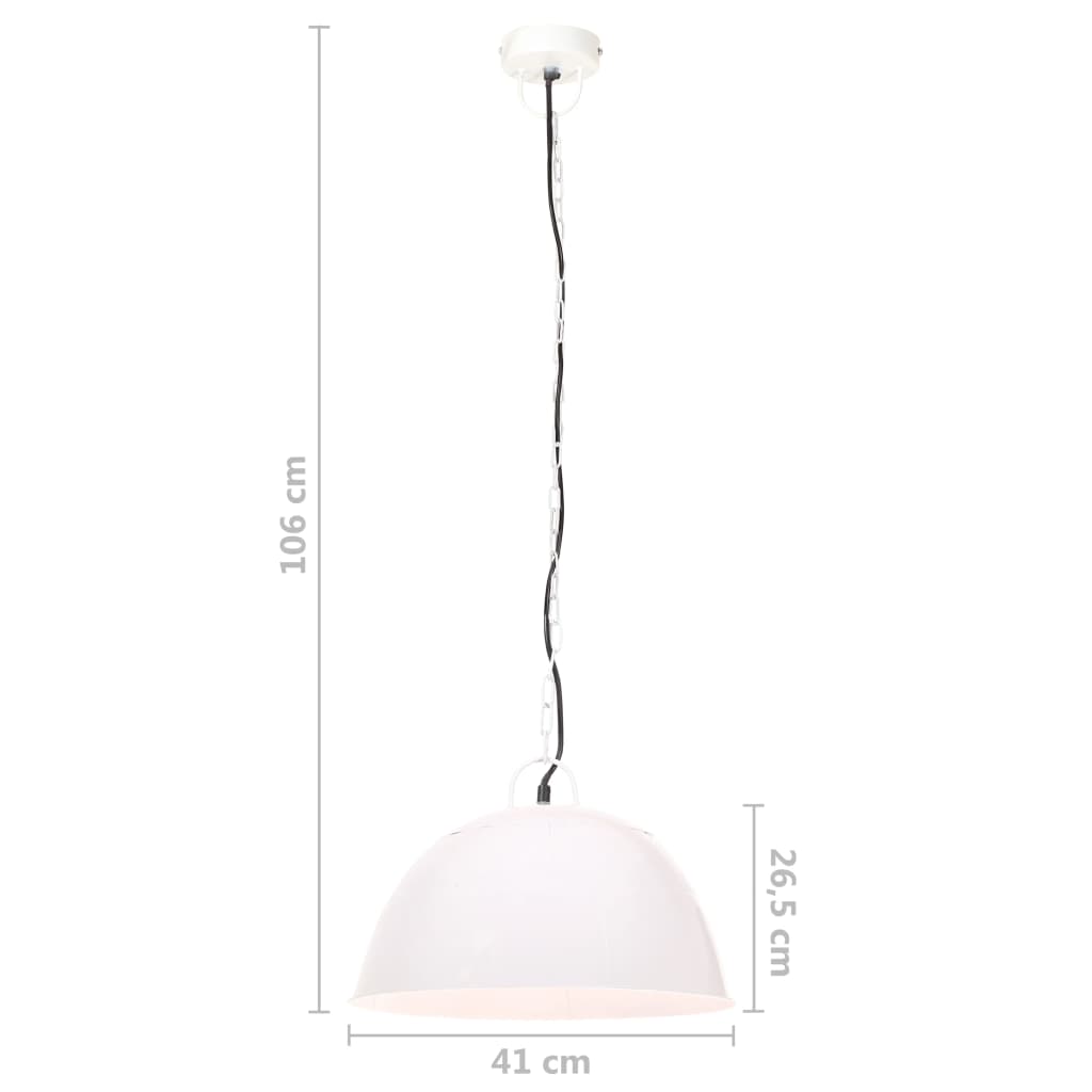 Hängelampe Vintage Industriestil 25 W Silbern Rund 31 cm E27