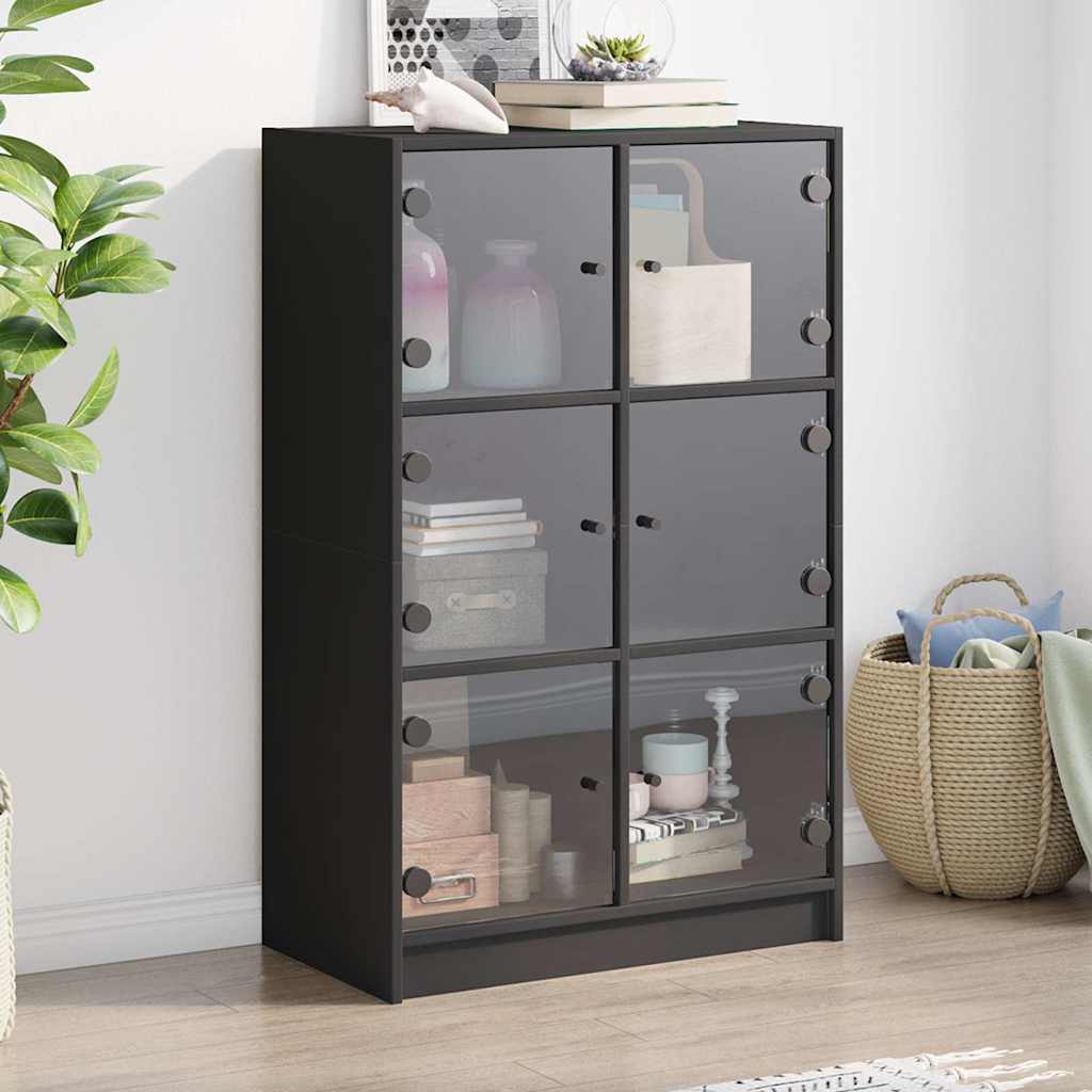 Bücherregal mit Türen Weiß 136x37x109 cm Holzwerkstoff