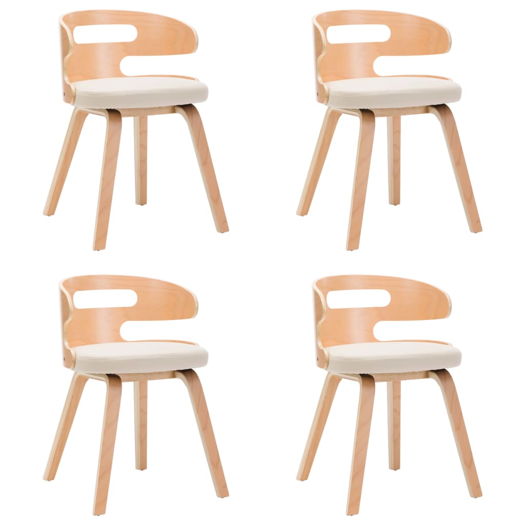 Esszimmerstühle 4 Stk. Braun Bugholz und Kunstleder