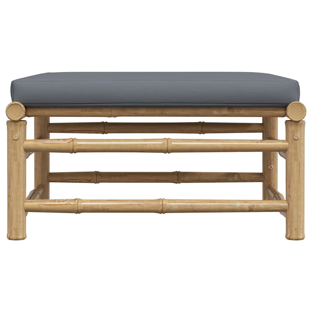 3-tlg. Garten-Lounge-Set mit Kissen Bambus