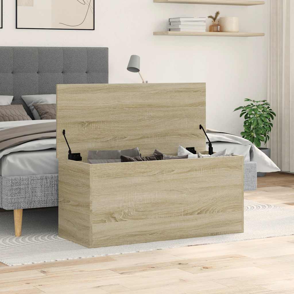 Aufbewahrungstruhe Weiß 84x42x46 cm Holzwerkstoff