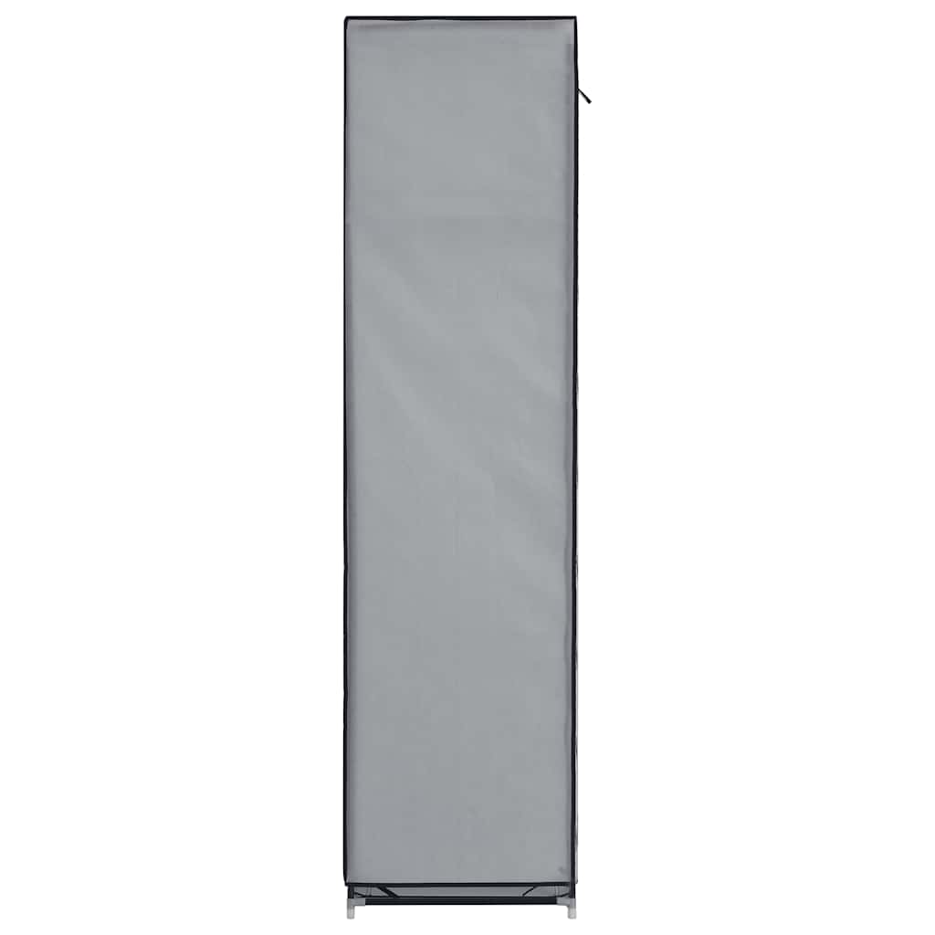 Kleiderschrank mit Fächern Stangen Schwarz 150x45x175cm Stoff