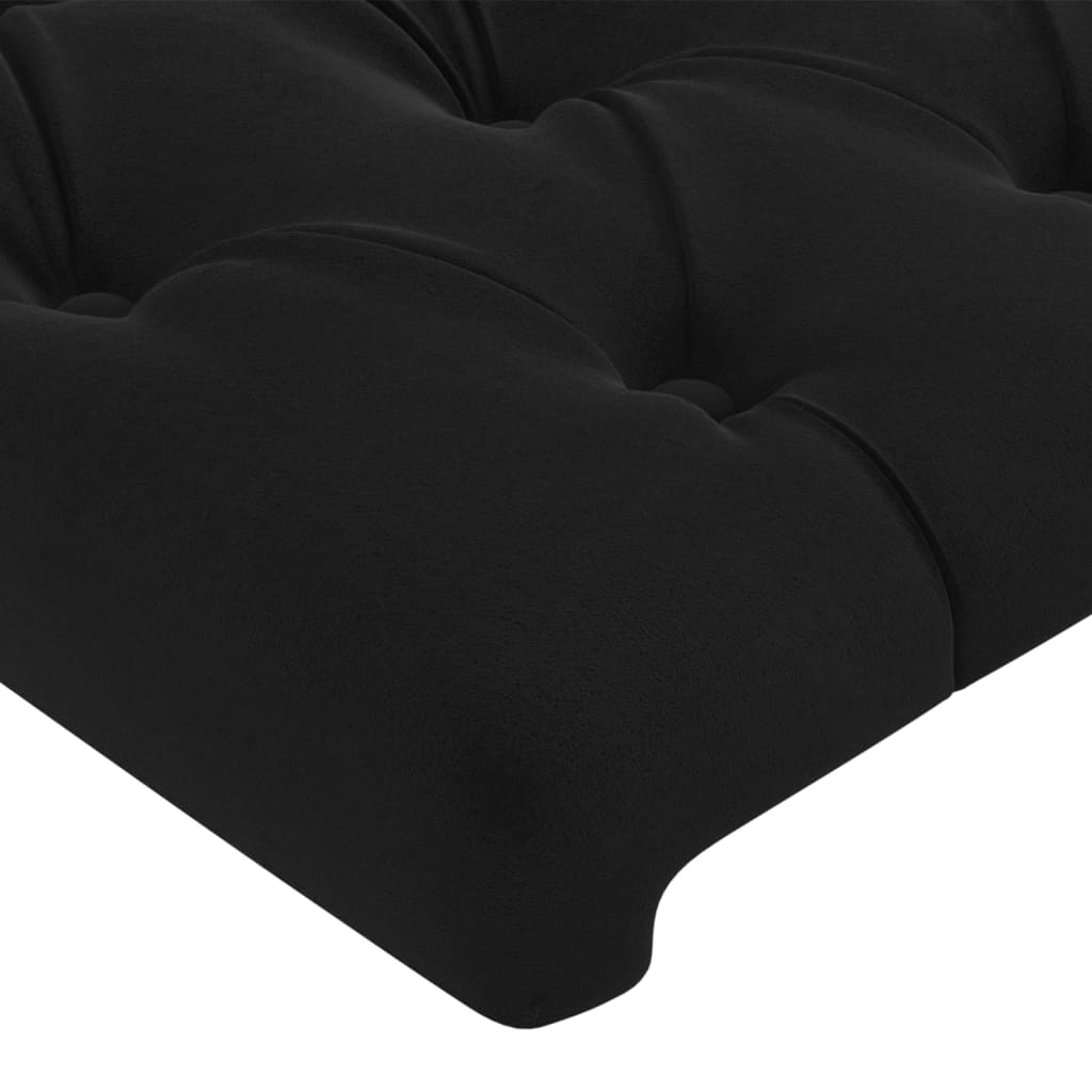 Kopfteil mit Ohren Dunkelblau 93x23x78/88 cm Samt