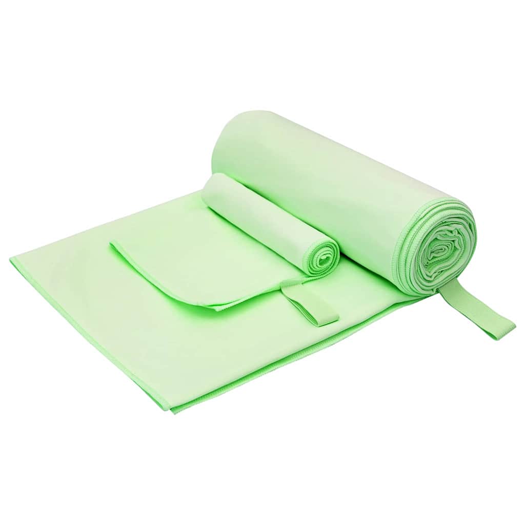 Sporthandtuch Set 2 pcs Dunkelgrau Stoff