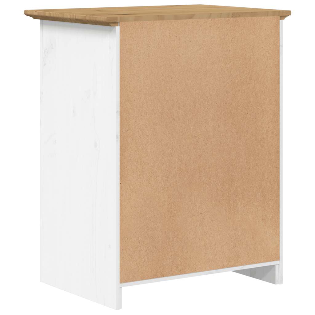 Nachttisch BODO Weiß 53x38,5x67 cm Massivholz Kiefer