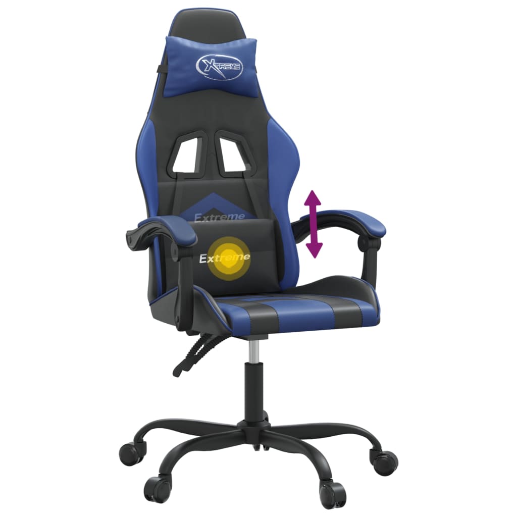 Gaming-Stuhl Drehbar Schwarz und Rot Kunstleder