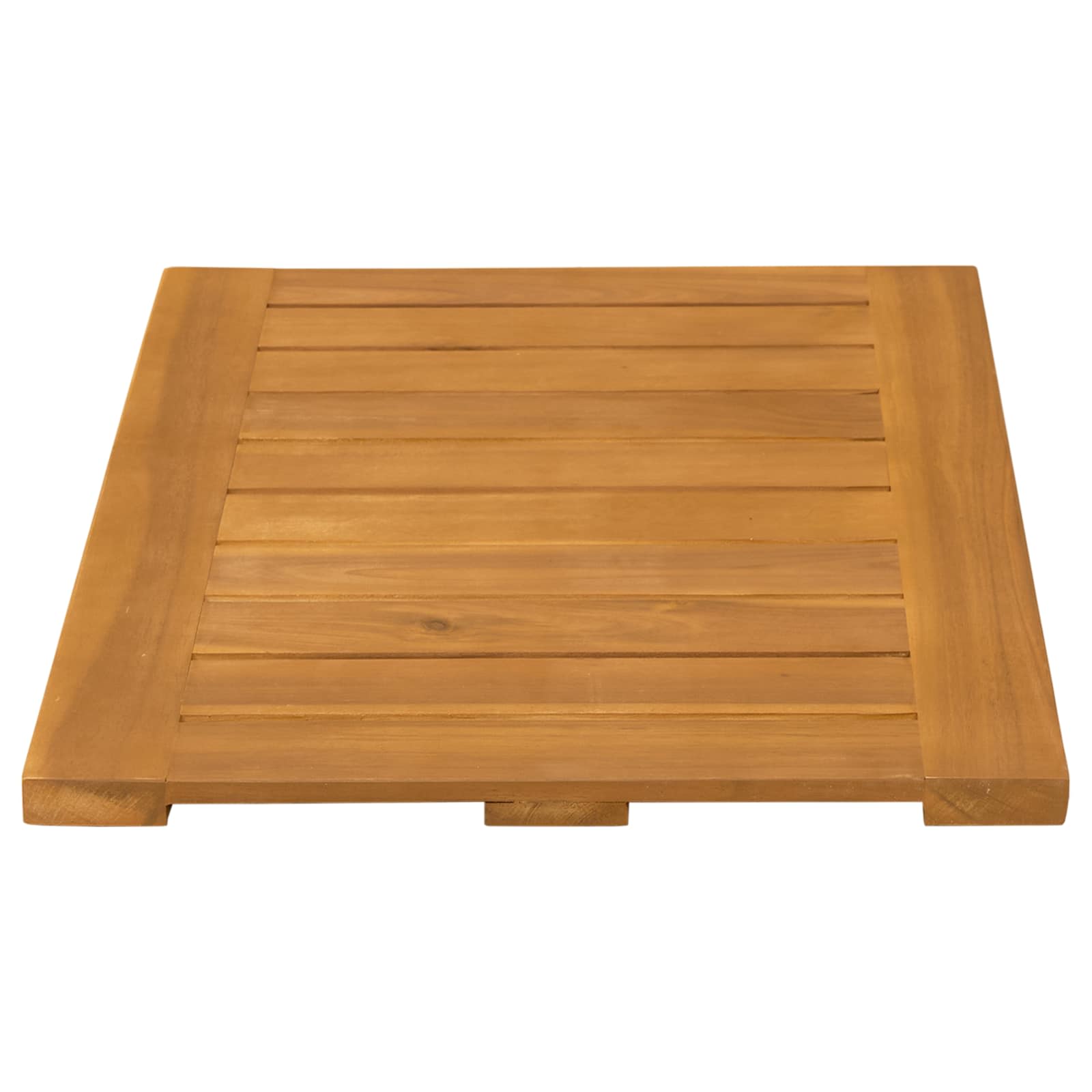 Badematte Uni Braun 60 x 40 cm Massives Akazienholz