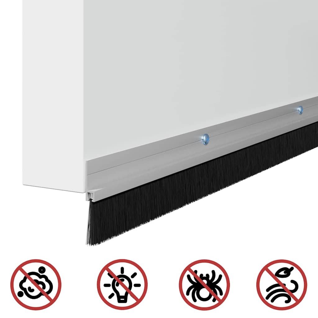 Aufsteck Türbürstendichtungen 2 pcs Braun 100 cm