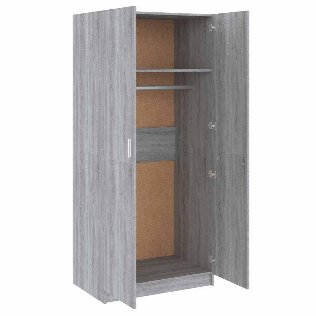 Kleiderschrank Weiß 80x52x180 cm Holzwerkstoff