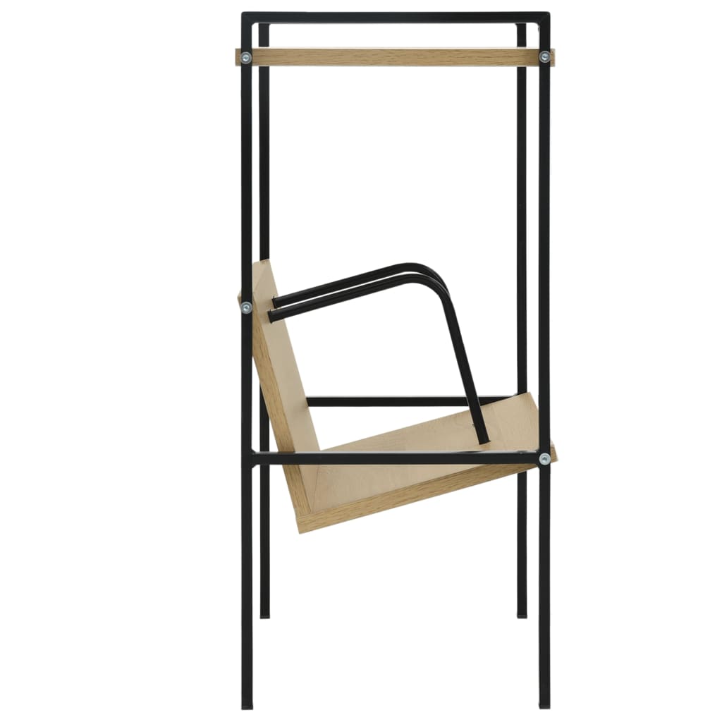 Bücherregal 2 Regalböden Schwarz 52x28x59 cm Holzwerkstoff