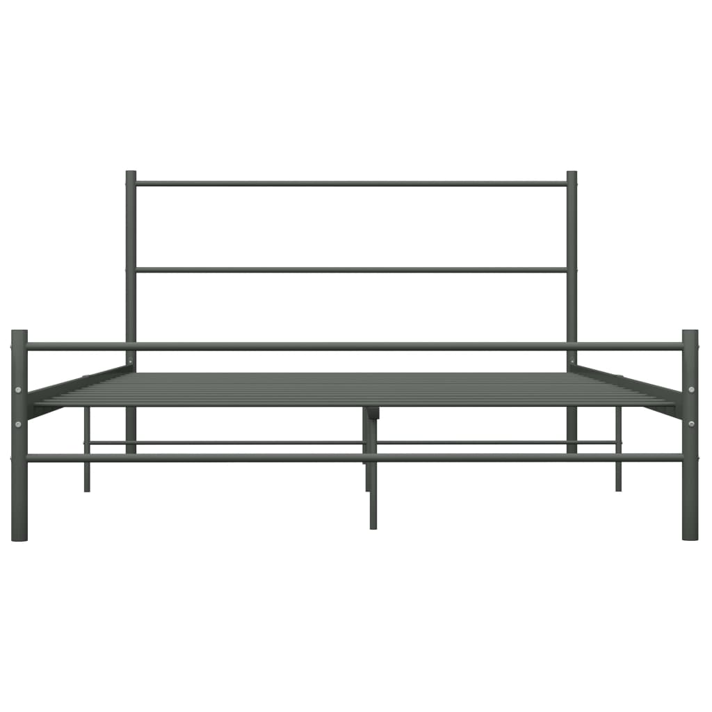 Bettgestell Grau Metall 180×200 cm