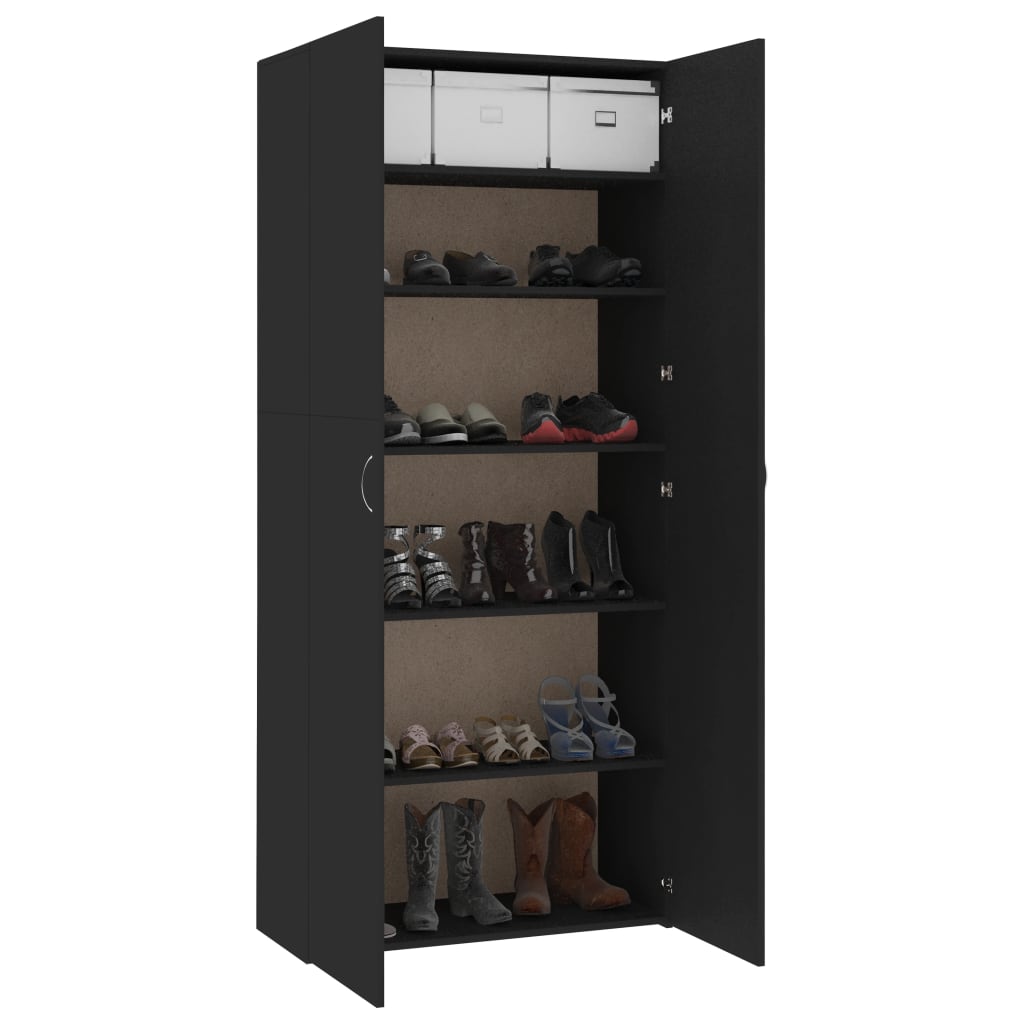 Schuhschrank Weiß 80x35,5x180 cm Holzwerkstoff