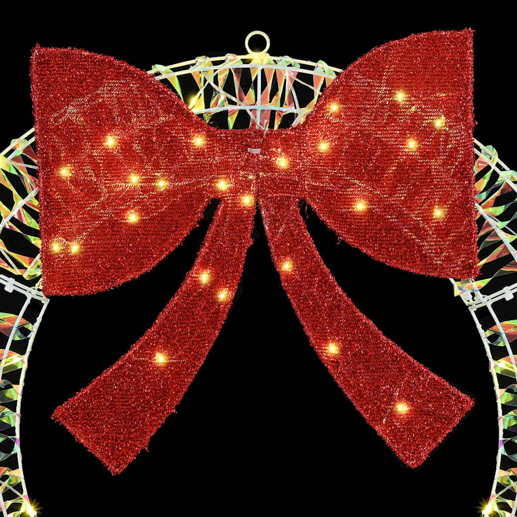 Kranz mit 60 LEDs Warmweiß 76 x 76 x 8 cm PET