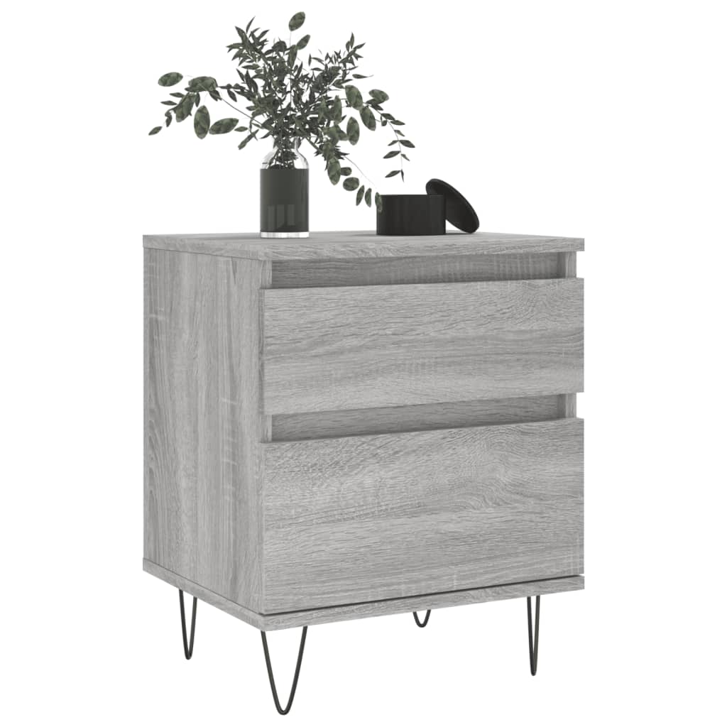 Bettschrank Schwarz Eichen-Optik 40 x 35 x 50 cm Holzwerkstoff