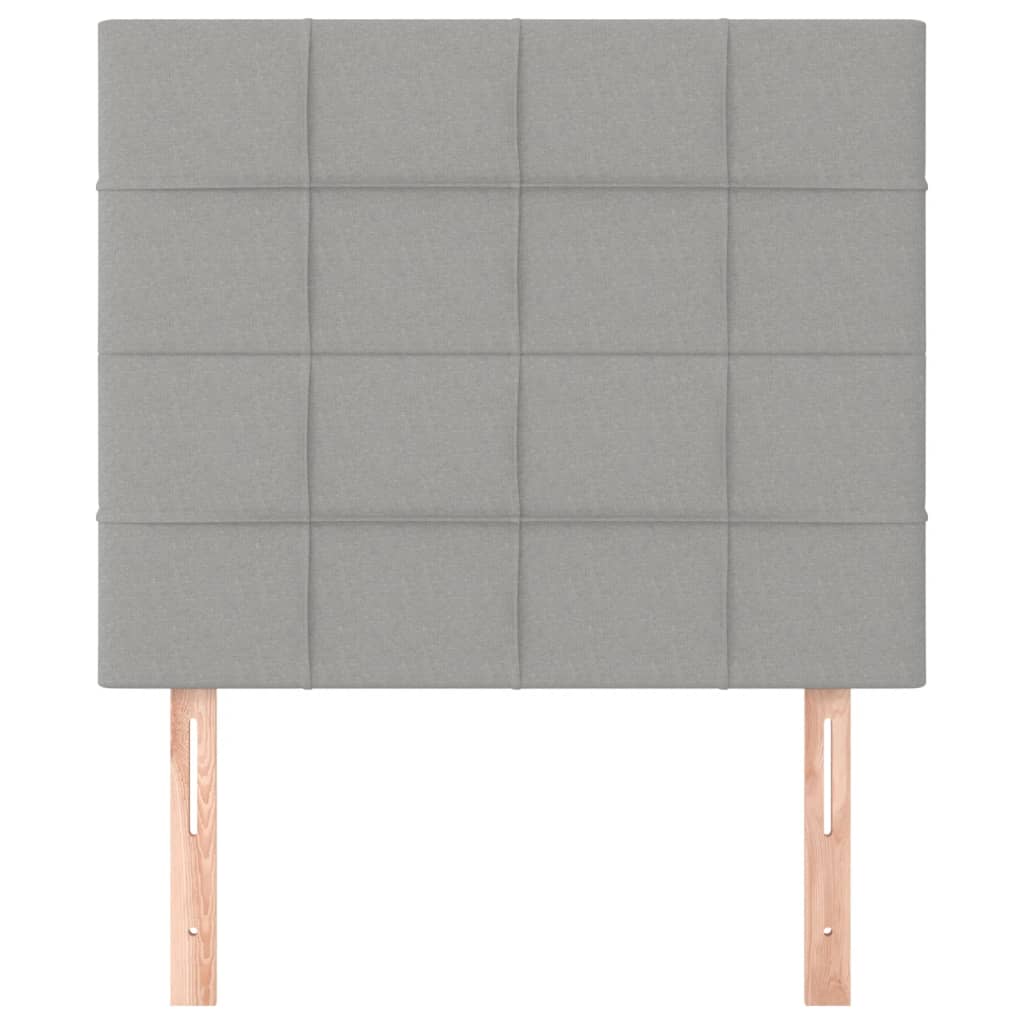 Kopfteil Hellgrau 80x5x118/128 cm Stoff