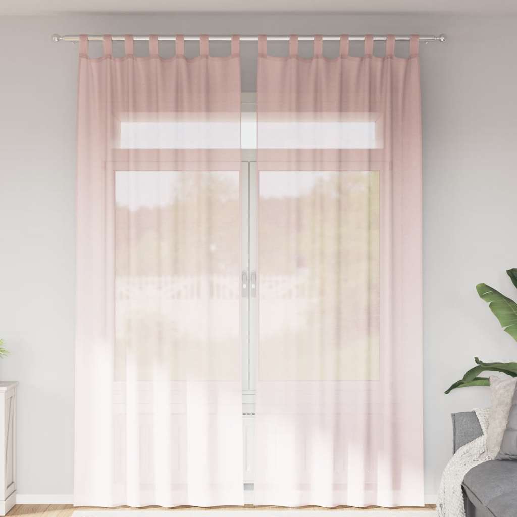 Voile Vorhänge mit Ösen 2 Stk. Apfelgrün 140x140 cm