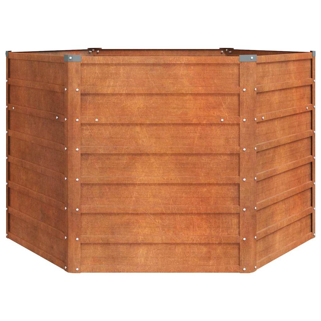Hochbeet Rostig 129x129x45 cm Cortenstahl