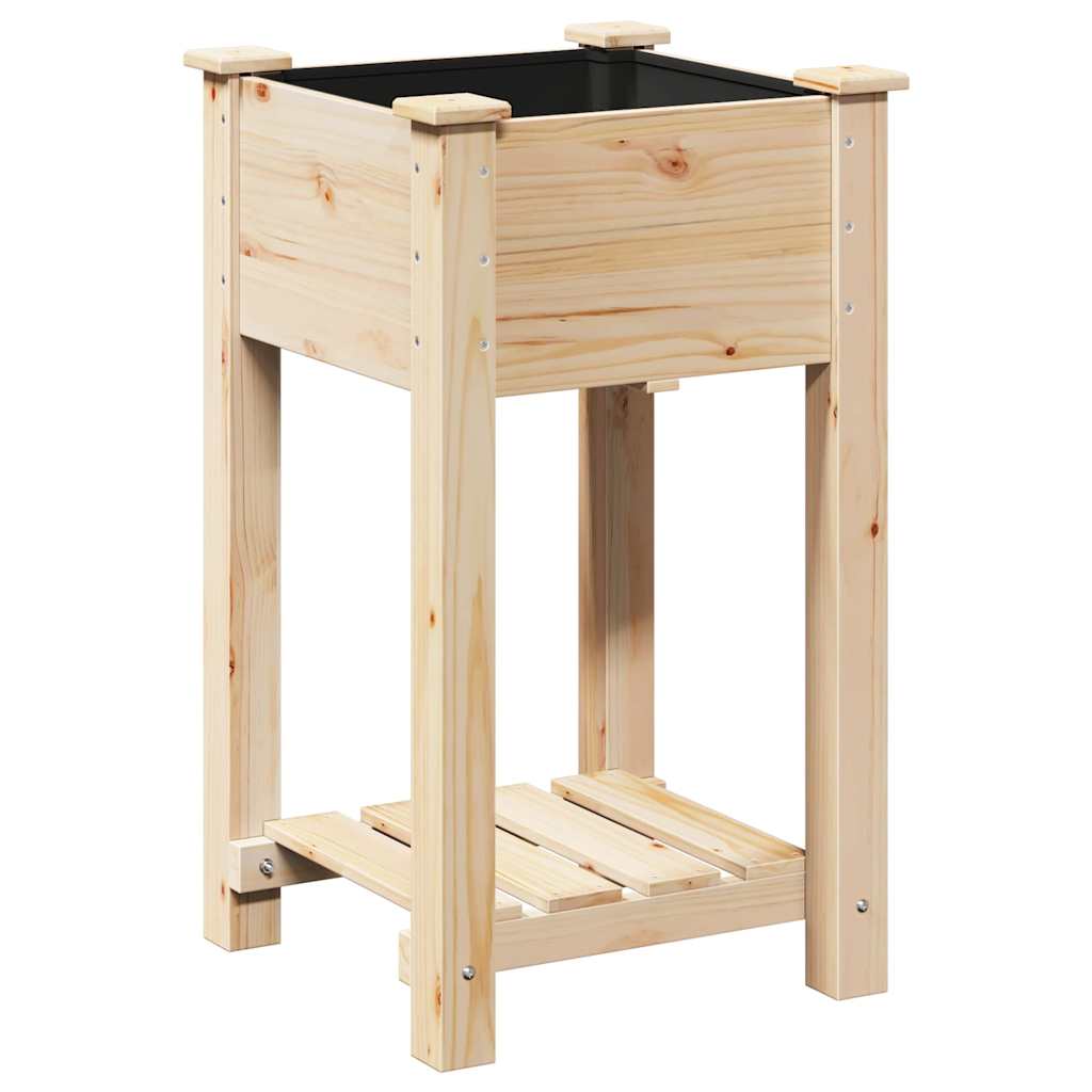 Garten-Pflanzgefäß mit Regal Beige 45 x 45 x 76,5 cm