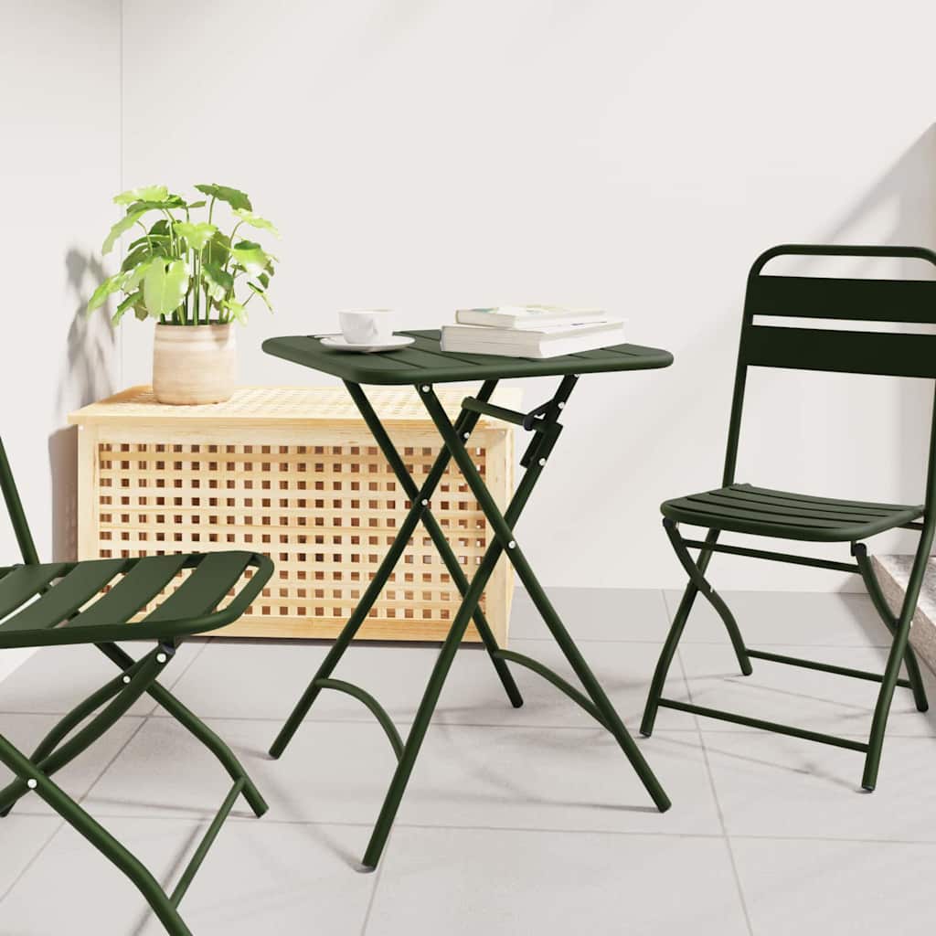 Bistrotisch Weiß 55 x 55 x 72,5 cm Pulverbeschichteter Stahl