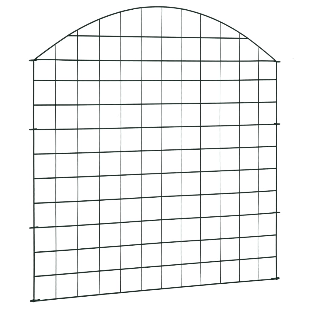 Gartenzaun Set Konvex 77,3x26 cm Grün
