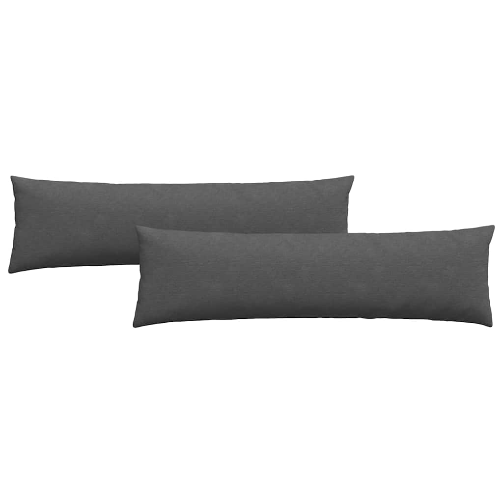 Sofakissen 2 Stück Hellgrau 50 x 30 cm Cordstoff