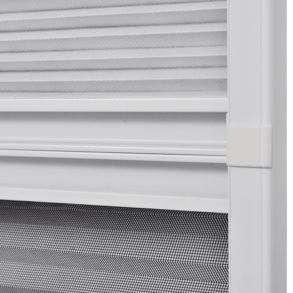 Plisse Insektenschutzfenster mit Jalousie Aluminium 160×80 cm