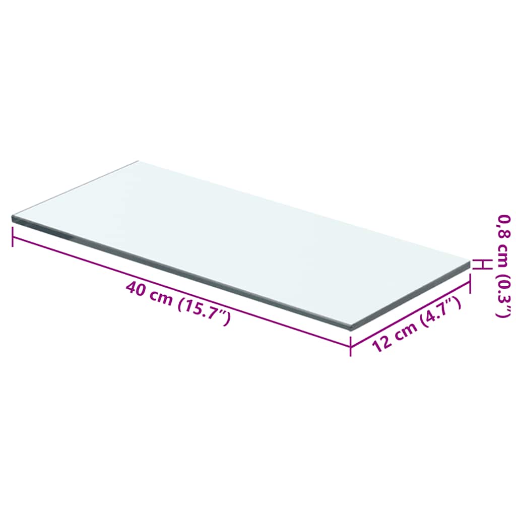 Regalboden Glas Transparent 20x12 cm